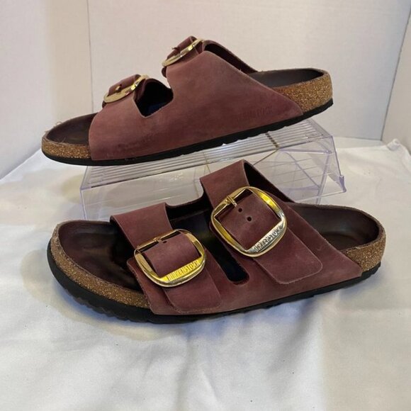 Birkenstock Arizona Soft Footbed Nubuck Leather Sandals Zinfandel Women’s 36 - Picture 5 of 13